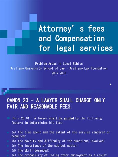 Attorney - S Fees and Compensation For Legal Services | PDF | Lawyer ...