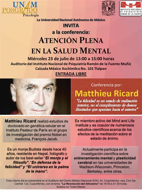 Conferencia: Atención Plena En la Salud Mental | Posgrado de Psicología | UNAM