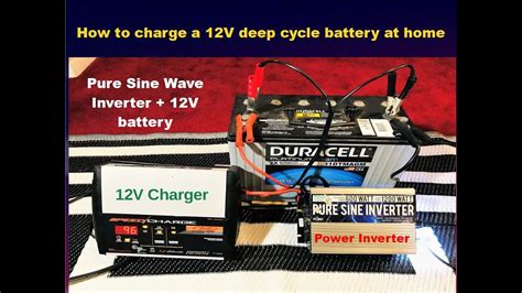 How to charge 12V deep cycle battery at home | 12v battery + Inverter ...