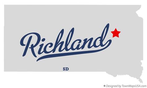 Map of Richland, Clark County, SD, South Dakota