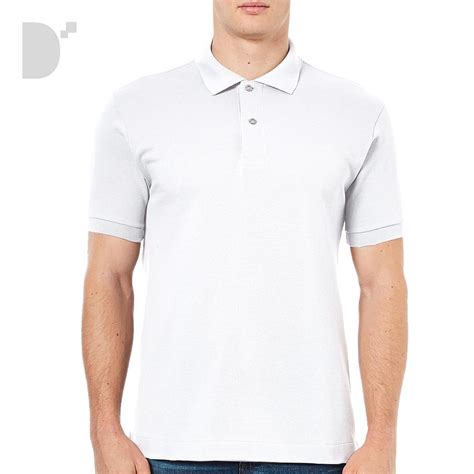 Basic Polo Shirt White for Mens and Ladies Poloshirt with Collar Plain ...