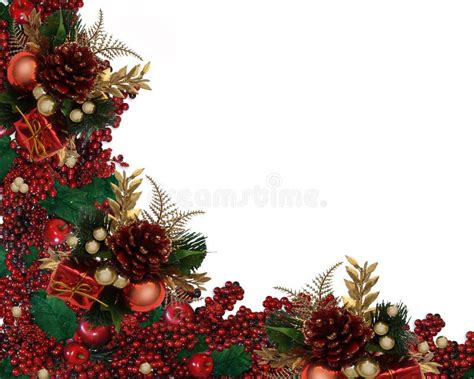 Christmas Holly Berries Garland Border Stock Illustration ...