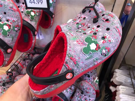 PHOTOS: New Fuzzy Fleece-Lined Christmas Crocs Arrive at Walt Disney World - WDW News Today