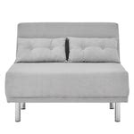 ALGO 2-Seater Small Double Folding Sofa Bed with Cushion Grey Fabric | daals