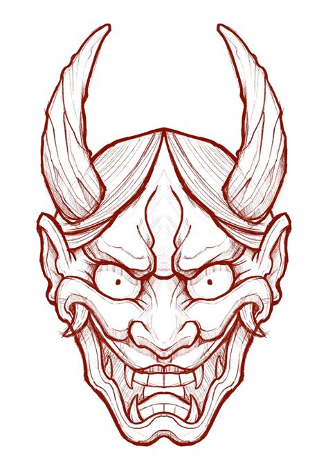 'Hannya Sketch' Poster, picture, metal print, paint by erick galcon ...