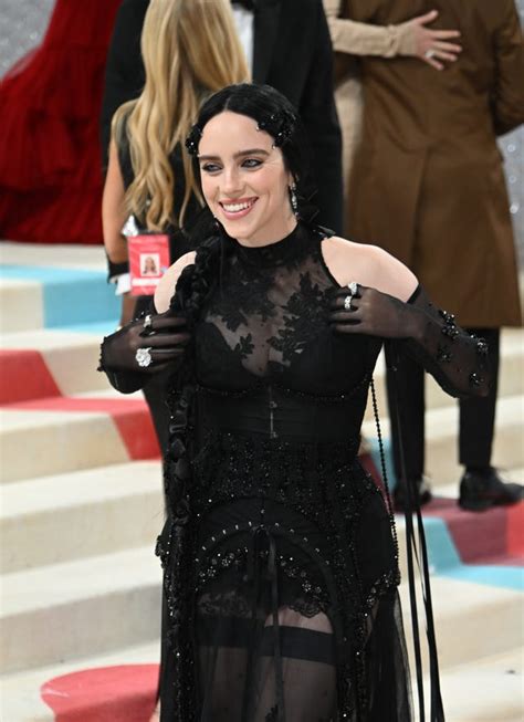 Billie Eilish Wore Black Lace Dress at the 2023 Met Gala