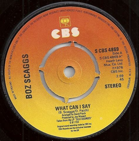 Boz Scaggs – What Can I Say (1977, Push-Out Centre, Vinyl) - Discogs