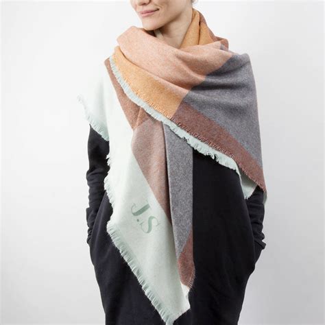 personalised colour block oversized scarf shawl by studio hop | notonthehighstreet.com