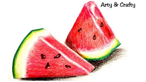 Watermelon Slice Drawing Realistic ~ Realistic Watermelon Drawing | Bodemawasuma