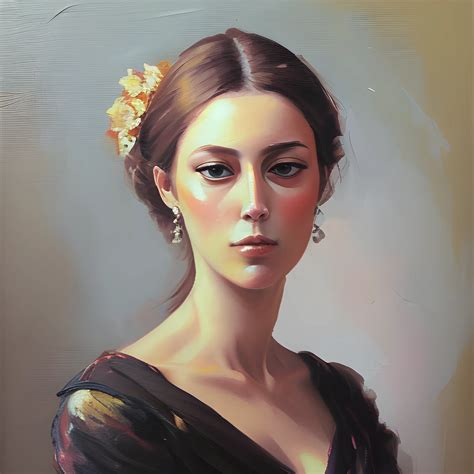 She is a Lady , Oil Painting - Arthub.ai