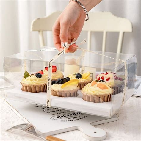 clear cupcake box,PET cupcake box,clear cupcake packaging | Cake box ...