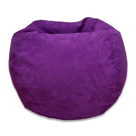 Large Microsuede Bean Bag Chair In Purple - A great seating option for your family room, home ...