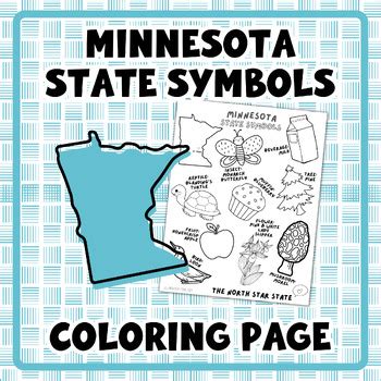 Minnesota State Symbols Coloring Page by PreK Nation | TPT