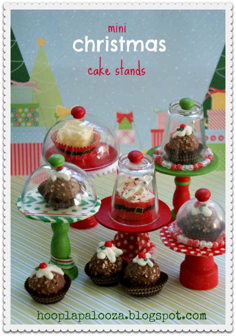 hoopla palooza: mini christmas cake stands