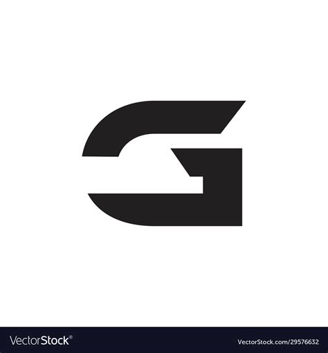 Letter g simple geometric motion logo Royalty Free Vector