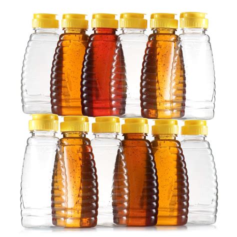 Empty Plastic Honey Bottles – Clear Plastic Honey Jars - PET Food Grade ...