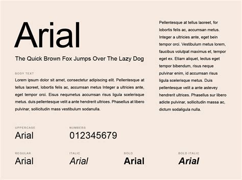 Arial Font - Graphic Pear