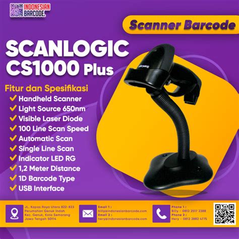 Scanlogic CS 1000 Plus Scanner Barcode Indonesian Barcode