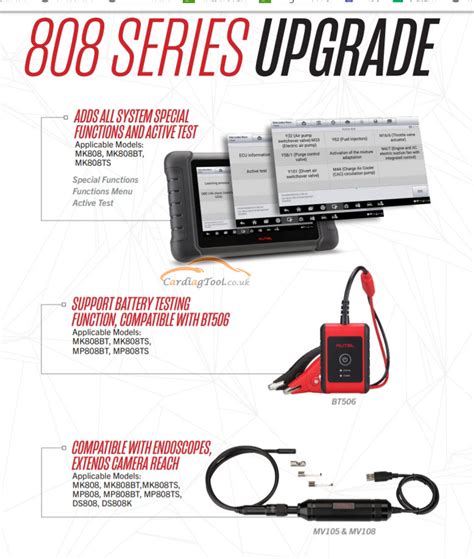 Autel 808 Ranges Update: Special Function&Active Test, Battery Test and Digital Inspection