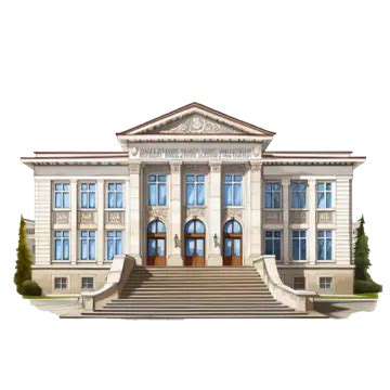 School Building 3d White Background, 3d, Clipart, Building PNG ...