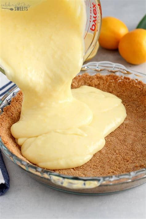 Lemon Cream Pie with Graham Cracker Crust - Celebrating Sweets