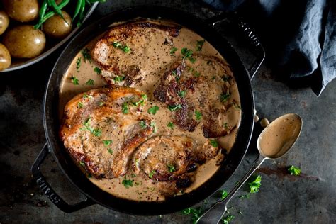 Pork Chops with Creamy Mustard Sauce - Nicky's Kitchen Sanctuary