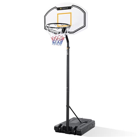 MARNUR Outdoor Basketball Hoop Portable Basketball Goal with 35"x23.6" Backboard 7 ft-8.5ft ...