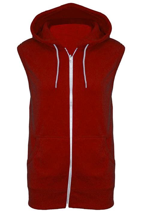 Mens Sleeveless Zip Up Gillet Hoodie Hooded Sweatshirt Lightweight Hoody Top | eBay