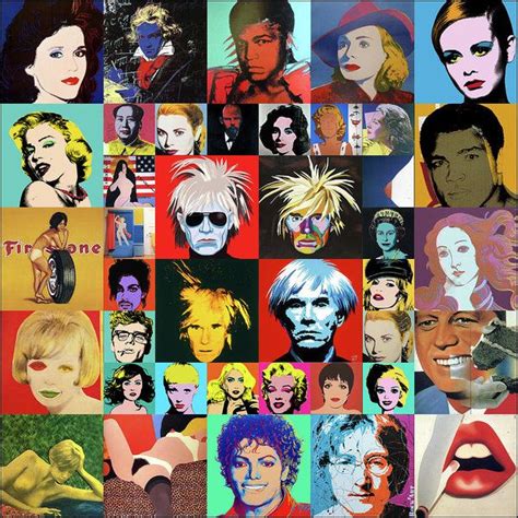 Andy Warhol 40 Famous Pop Art Paintings Collage Art Print by Andy ...