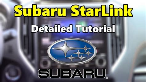 Subaru Starlink Manual