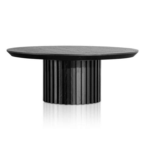 100cm Round Marble Coffee Table with White Base – Valoris Living