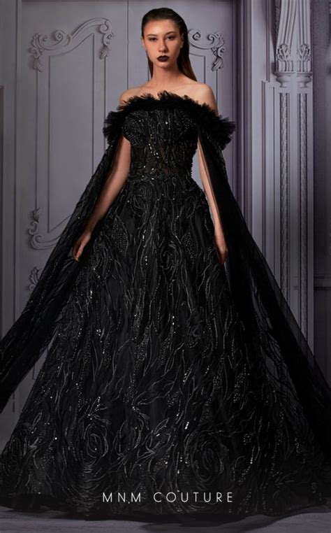 K3851 – MNMCouture - Couture gowns in 2021 | Black wedding gowns, Masquerade ball gowns, Black ...