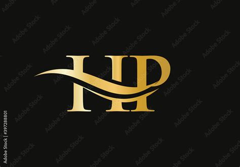 Premium HP letter logo design. HP Logo for luxury branding. Elegant and ...