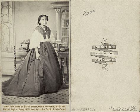 Manila lady, studio on Escolta Street, Manila, Philippines, 1865-1874 ...