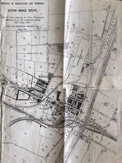 Map of Sutton Bridge Estate 1921 - South Holland Life Heritage and Crafts including Chain Bridge ...