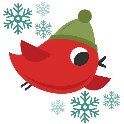Christmas Bird cute christmas words clipart SVG cutting files christmas svg cuts christmas svg ...