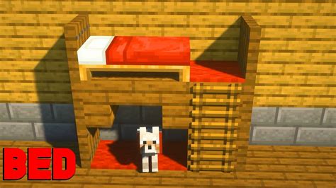 【💖Minecraft Bed Design 】How to Make a Small Dog Bed in Minecraft - YouTube