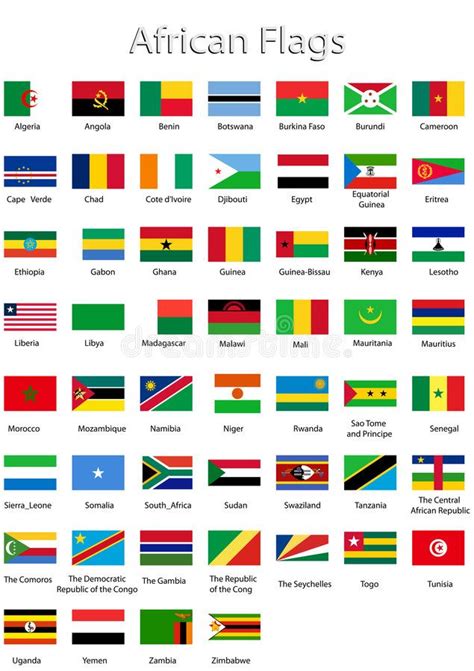 African countries. The flags of the individual African countries , # ...