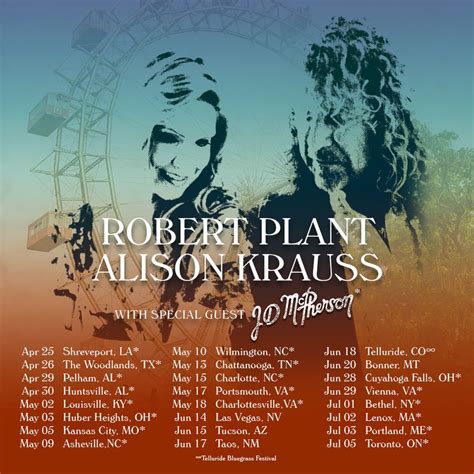 Robert Plant and Alison Krauss - New Dates - Pre / Post-Zeppelin Forum ...