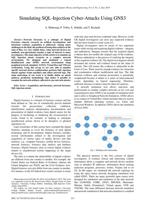 (PDF) Simulating SQL-Injection Cyber-Attacks Using GNS3