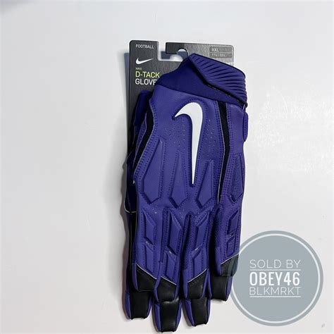 Nike D-Tack Lineman Padded Football Gloves Purple | SidelineSwap