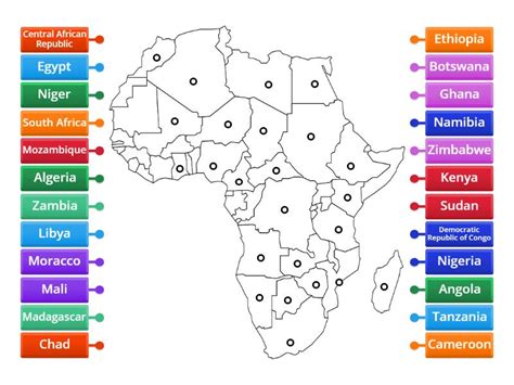 African Map Practice - Labelled diagram