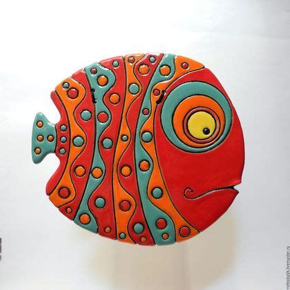 Pottery Painting, Ceramic Pottery, Ceramic Art, Fish Wall Art, Fish Art, Fish Fish, Fish Crafts ...