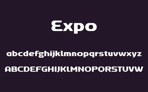 Expo free font