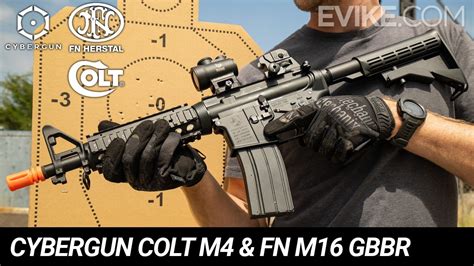 Cybergun Full Metal Colt M4 & FN Herstal M16 Gas Blowback Airsoft ...