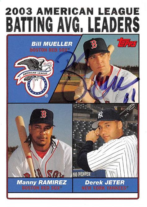 Bill Mueller autographed Baseball Card (Boston Red Sox) 2003 Topps ...