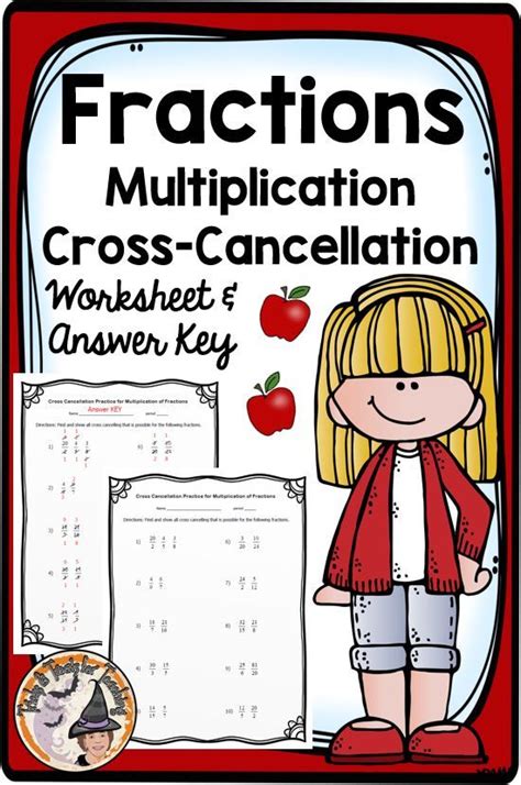 the worksheet and answer key for fractions with an image of a girl in red