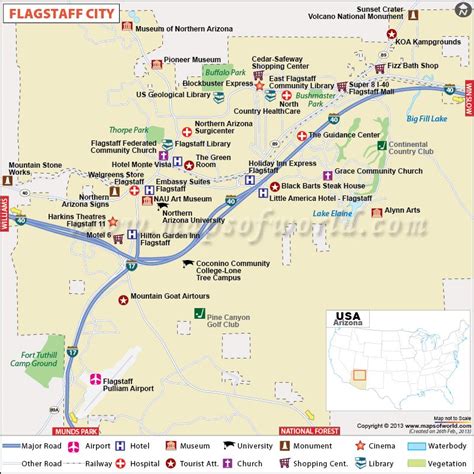 Flagstaff Map Arizona City, Arizona Map, Arizona State, Flagstaff ...