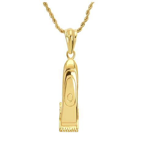 Barber Jewelry Barbershop Chain Barber Clippers Necklace Gold Color Me ...