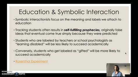 Eduation & Symbolic Interactionism - YouTube